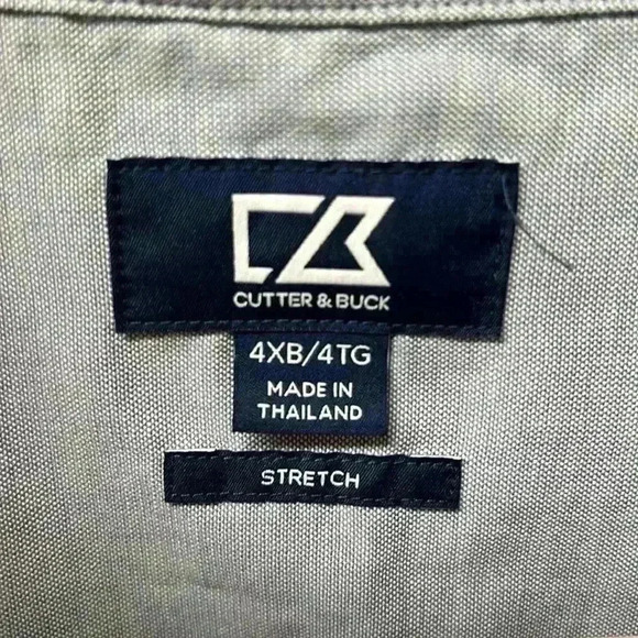 Cutter & Buck Big & Tall Stretch Polo Gray Size 4XB - Picture 2 of 3